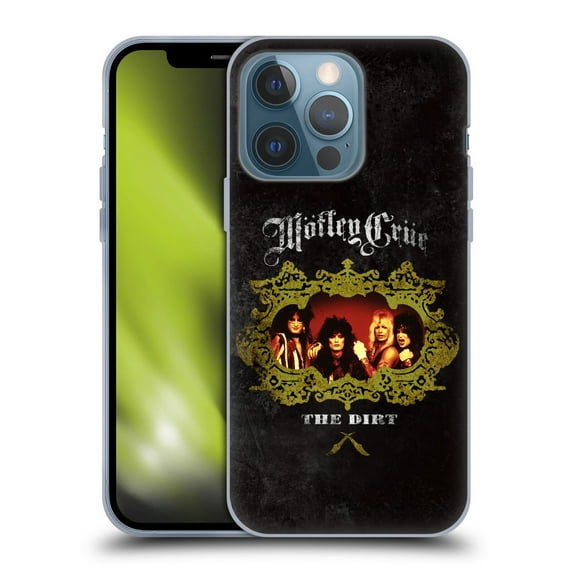Head Case Designs Officially Licensed Motley Crue Key Art The Dirt Frame Soft Gel Case Compatible with Apple iPhone 13 Pro