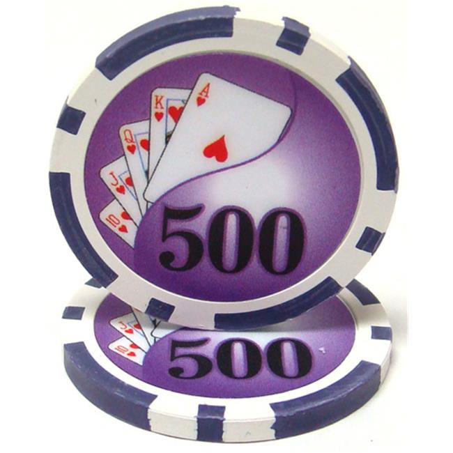 50 Purple $500 Yin Yang 13.5g Clay Poker Chips New 