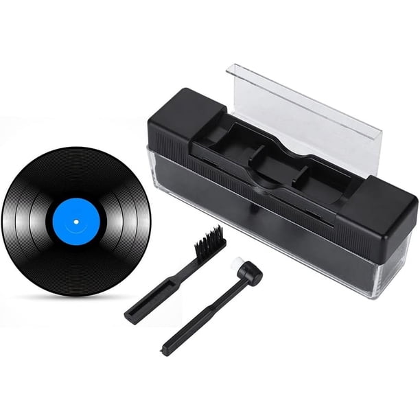 Cepillo de registro antiestático con almohadilla de terciopelo, juego de cepillo de limpieza de discos de vinilo que incluye cepillo de aguja, removedor de polvo para reproductor de discos de vinilo