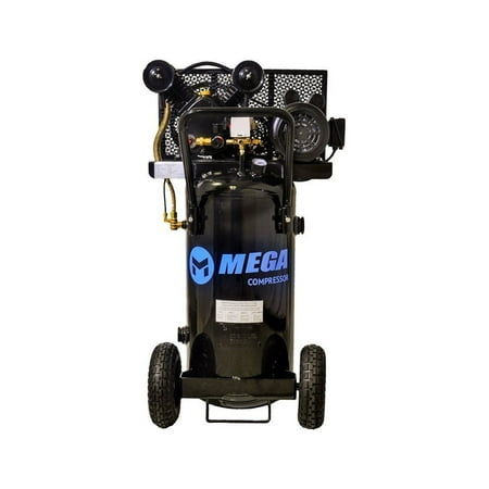 Megapower 5Hp Vertical Air Compressor, 115/230V - 1 Phase, 20 gallon, 2 Stage -