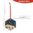 thumbnail image 3 of KLL Starry Sky Sleep White Bear Pattern Acrylic Christmas Ornaments,1 PCS Xmas Tree Decor with Ribbon 3" Christmas Décor Christmas Pendant for Hanging on Tree & Party Favors-Hexagon, 3 of 7
