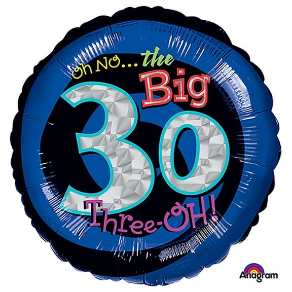LOONBALLOON Birthday-over-the-hill Balloons, 18″ OH NO! IT'S MY BIRTHDAY 30