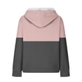 thumbnail image 5 of ShomPort Women's Color Block Hoodies Casual Fall Long Sleeve Sweatshirt with Front Pocket, 5 of 6