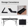 thumbnail image 3 of 6ft Folding Table, Portable 6 Foot Plastic Fold-in-Half Utility Desk with Heavy Duty HDPE Surface & Steel Frame, Stable Banquet Table for Meetings, Parties, Picnic, Camping, Weddings & Garden, White, 3 of 9