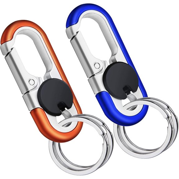 2pcs Men's Car KeyChain, Personalized Creative Stainless Steel Car Keychains for Men