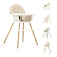 thumbnail image 2 of Silla de Comer Alta para Bebé 4 en 1 con Charola Ajustable beige Grande, 2 of 10