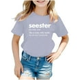 thumbnail image 1 of TZEWGL Summer Short Sleeve Letter Printed Tunic Tees For Child Clothes For Baby size 7-8T, 1 of 4