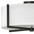 thumbnail image 2 of 19.5 Inch 51W 3 Led Medium Semi-Flush Mount-Black Finish-Off-White Shade Color Hinkley Lighting 41708Bk, 2 of 14