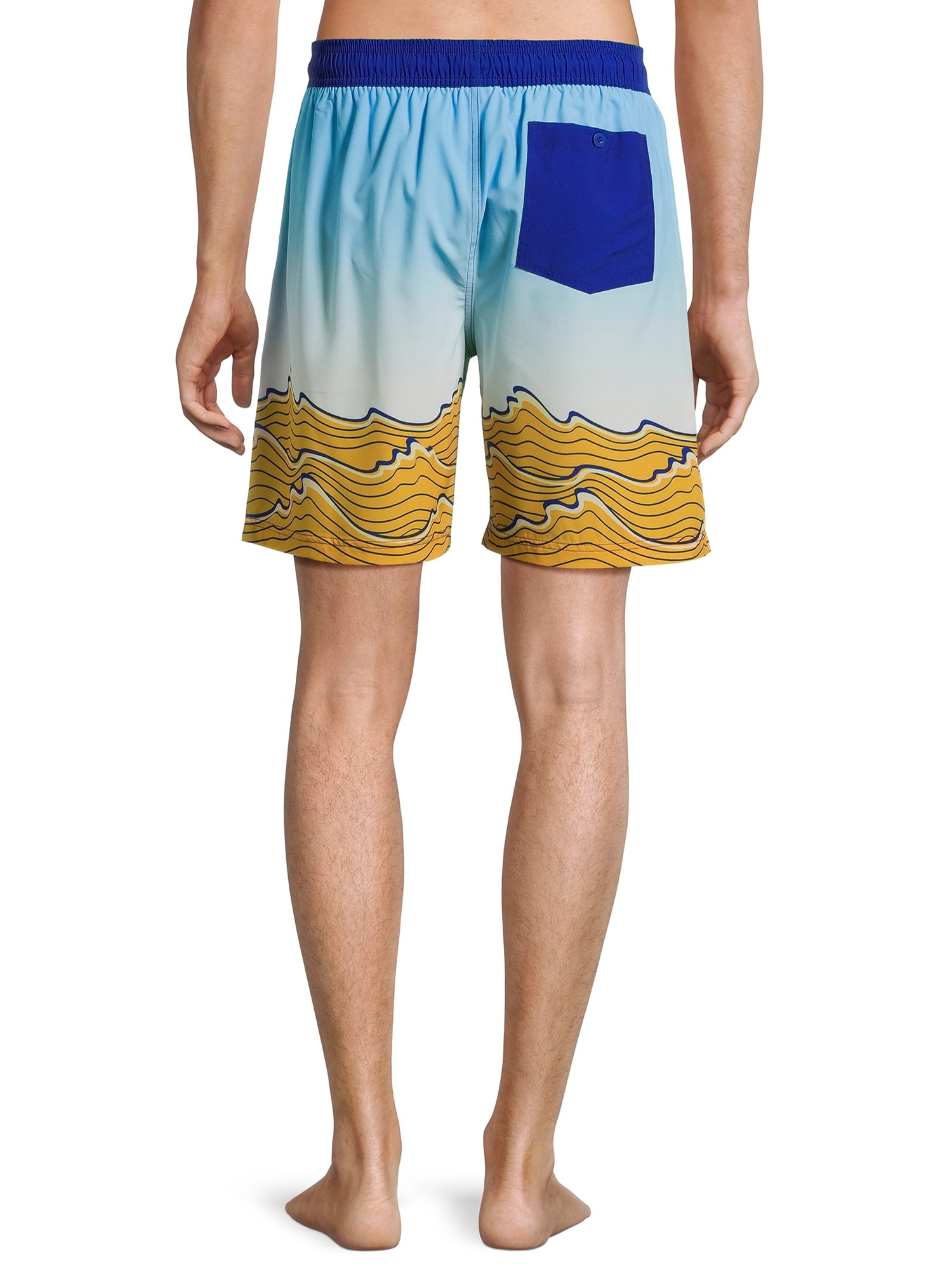 Pabst Blue Ribbon Men's & Big Men's Board Shorts Swim Trunks, 7.5" Inseam, Sizes S-3XL