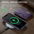 thumbnail image 4 of DG.MING Wallet Case for iPhone 16e 6.1inch,Detachable Magnetic Wallet Phone Case with RFID Blocking, Card Slot,Holder, Leather Phone Case for Men Women,Purple,For iPhone 16e, 4 of 9
