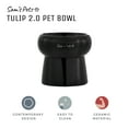 thumbnail image 6 of Sam's Pets Tall Tulip 2.0 Pet Bowl in Glossy Black, 6 of 9