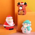 thumbnail image 4 of 3 PCS Cute Mini Squeeze Toys Creative Santa Claus Reindeer Snowman Blowing Bubble Small Decompression Toys Stress Relief for Kids Adults, 4 of 4