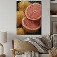 thumbnail image 2 of Designart "Fruit Zesty Grapefruit painting" Farmhouse Print on Natural Pine Wood, 2 of 5