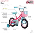 thumbnail image 7 of Schwinn Elm Kids Bike, 12-Inch Wheels, Single Speed, Ages 2-4, Pink, 7 of 7