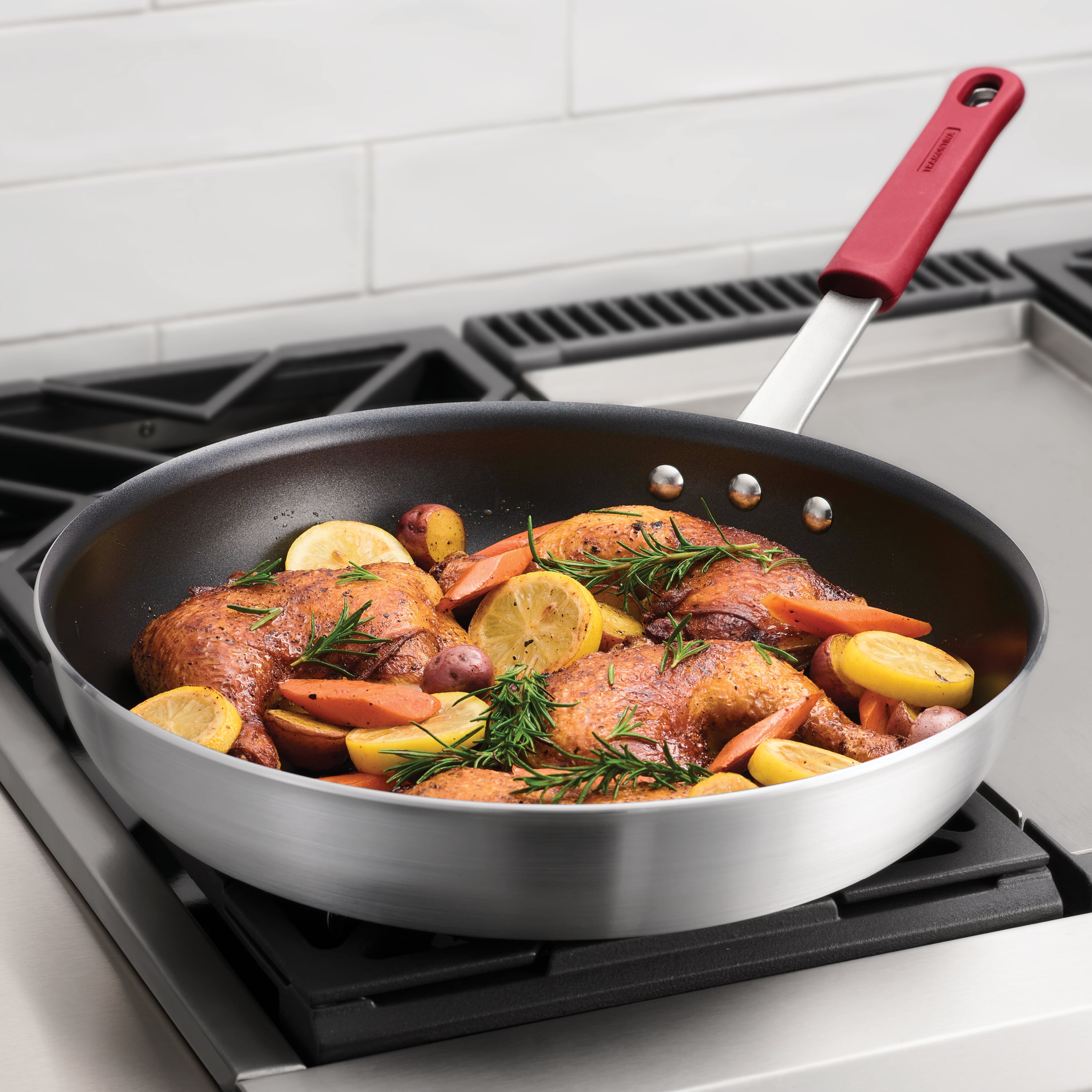 NutriChef 14 in. Ceramic Non-stick Frying Pan in White NCHG14 - The Home  Depot