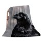thumbnail image 1 of Hgod Designs Manta De Cuervo, Diseño De Animales Salvajes, Pájaro Negro, Cuervo, Suave Y Cálida Manta Decorativa Para Cama, Silla, Sofá, 30.0 X 39.8 In, 1 of 1