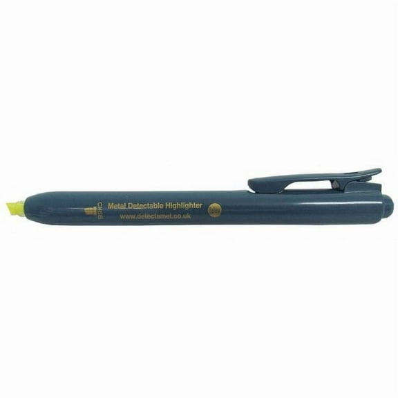 Detectamet Detectable Highlighter, Yellow Ink, Chisel Tip, PK5 150-A05-P05-A08