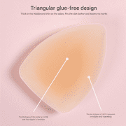 SOMER Sticky Bras Invisible Silicone Nipple Covers for Women Reusable Anti-Convex Strapless Bras for Women Triangle Comfort Light Adhesive Bra