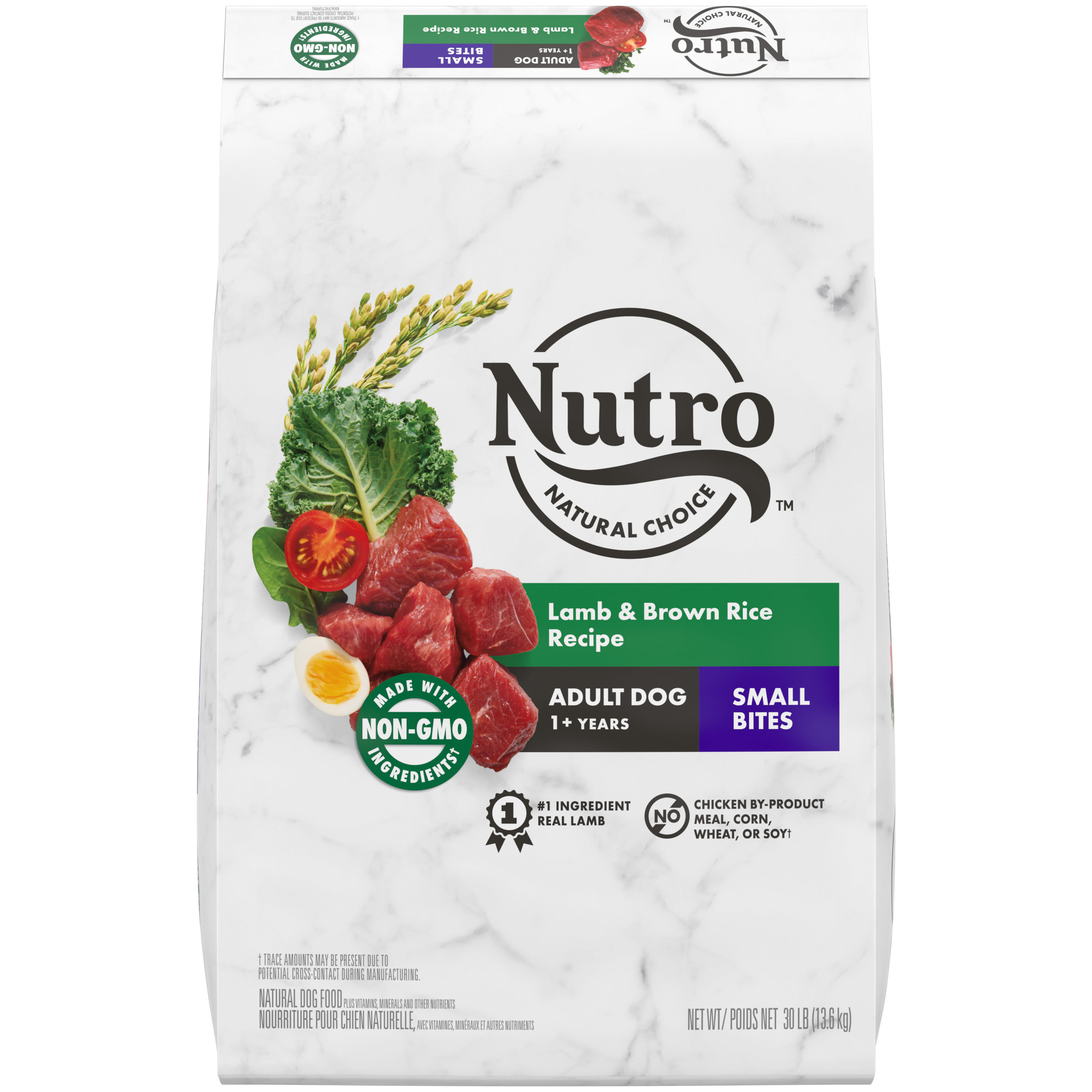 Nutro Natural Choice Small Bites Lamb & Brown Rice Dry Dog Food for Adult Dogs, 30 lb. Bag - image 3 of 13