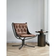 thumbnail image 3 of Wide Brown Genuine Leather Butterfly Chair, 3 of 9