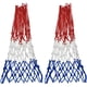 thumbnail image 1 of Paquete De Red De Baloncesto Pesada Protector Solar A Prueba De Lluvia, Cuerda Trenzada De Poliéster Audaz Rojo Blanco Azul, 12 Bucles para Competiciones Profesionales En Interiores Y Exteriores, 1 of 7