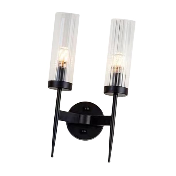 Aplique de pared LED Salvador Lámpara de Pared Con Pantalla de Cristal Doble Cabeza