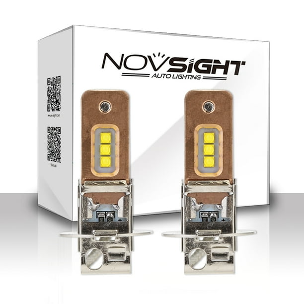 NOVSIGHT H3 60W 1800lm Car Led Headlights Fog Lights Copper Heat