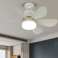 thumbnail image 1 of Ventilador de techo con luz LED base E27 control remoto enchufe E27 luz LED 3 velocidades regulable 52 cm para dormitorio y cocina, 1 of 9