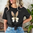 thumbnail image 2 of Mujeres Pantalones Cortos de Manga Corta Impresa Floral Cuello Redondo Superior / Camisa Poliéster, Blusa Casual de Moda para el Uso Diario Del Hogar, 2 of 5