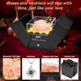 thumbnail image 4 of 2 Preserved Rose with I love you Necklace 100 Languages,Gifts for Girlfriend,Women,Mom,Wife,Gifts Idea on Christmas,Valentine's Day,Mother's Day,Birthday,Anniversary,Thanksgiving(Champagne), 4 of 7