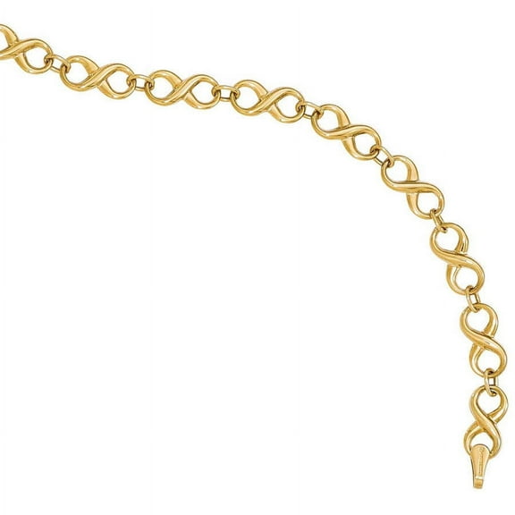 Primal Gold 14 Karat Yellow Gold Polished Infinity Bracelet