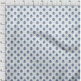 thumbnail image 3 of oneOone Georgette Viscose Medium Blue Fabric Block Fabric For Sewing Printed Craft Fabric By The Yard 42 Inch Wide, 3 of 4