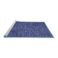 thumbnail image 2 of Ahgly Company Machine Washable Indoor Round Abstract Blue Modern Area Rugs, 7' Round, 2 of 4