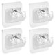 thumbnail image 1 of 4pcs Self Adhesive Curtain Rod Bracket No Drill Drapery Hook Holder Fixing Rod Holder Curtain Pole Wall Bracket Towel Rod Hook Home,transparent, 1 of 4