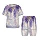 thumbnail image 1 of Balery Lavender Blooms Window Conjunto de Pijama Infantil de Manga Corta con Estampado – Ropa de Dormir de Algodón Suave-Small, 1 of 6
