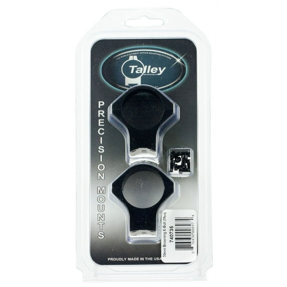 Talley 740735 Ring/Base Combo Medium 2-Piece Base/Rings For Browning X-Bolt Black Matte Anodized Finish 30mm Diameter