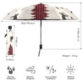 thumbnail image 3 of FORMRS Travel Umbrella Folding Auto Open Close Windproof Rain UV Protection, Christmas Plaid Forest, 3 of 8