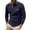 Navy, variant on Charmgo Mens T-Shirts Clearance, Men's Fashion Spring and Autumn Casual Long Sleeve Button Solid Color Long Sleeve T Shirt Top Golf Shirts for Men, Polo Shirts for Men Black L
