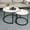White, variant on Hawsaiy 2-in-1 Nesting Coffee Table Set,Vintage Round Tea Table with Adjustable Foot Pads,Brown