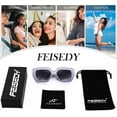 thumbnail image 6 of FEISEDY Oversized Square Sunglasses for Women Men Thick Frame Shades B4074, 6 of 15