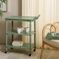 thumbnail image 5 of SAFAVIEH Haven 3-Tier Wood Kitchen Serving Cart, Sage Green, 5 of 16