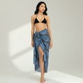 thumbnail image 3 of Bohohavn Boho Paisley Sarong Bathing Suit Cover Up for Women - 100% Rayon Beach Wrap Pareo, Bikini Coverup Skirt, Tied Tassel Edges, Lightweight, Handmade in Thailand, 3 of 6