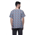 thumbnail image 3 of Atasi Tailored Fit Short Kurta Cotton Cambric Printed Keyhole Neck Casual Shirt, 3 of 5