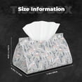 thumbnail image 2 of Tissue Box Cover, white Moose winter tree Rectangular Leather Tissue Holder - Tissue Case Facial Paper Organizer for Bathroom, Vanity Countertop, Tabletop, Car, Napkin, 2 of 6