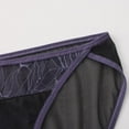 thumbnail image 3 of Seamless Cheeky Underwear for Women Underwear French Thin Mesh Lace Panties Womens Sheer Low Waist Bikini Underpants Purple L, 3 of 8