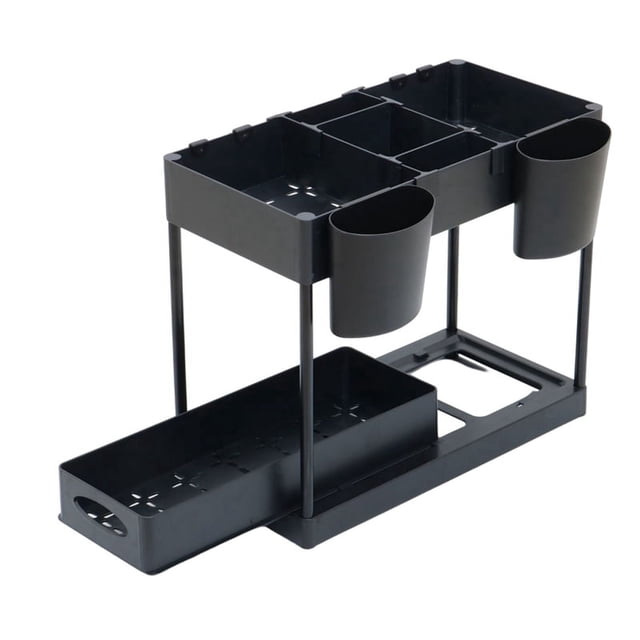 Debajo del fregadero y almacenamiento, paquete de 2, capacidad extraíble, debajo del baño y gabinete de almacenamiento de la cocina