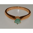 thumbnail image 6 of LBG British Made 18k Rose Gold Natural Emerald Womens Engagement Ring - 33 size options - Size 9.5, 6 of 7
