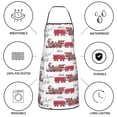 thumbnail image 6 of Pofeuu Retro Train Print Aprons with Pockets, Cute Aprons for Kitchen, Cooking, Server, Barber, Chef Apron, 6 of 7