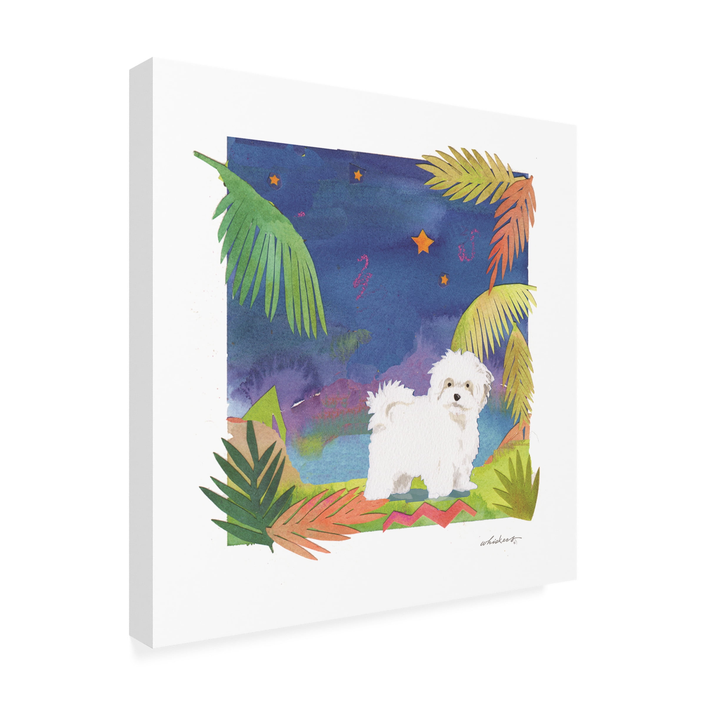 Whiskers Studio 'Maltipoo Midnight' Canvas Art