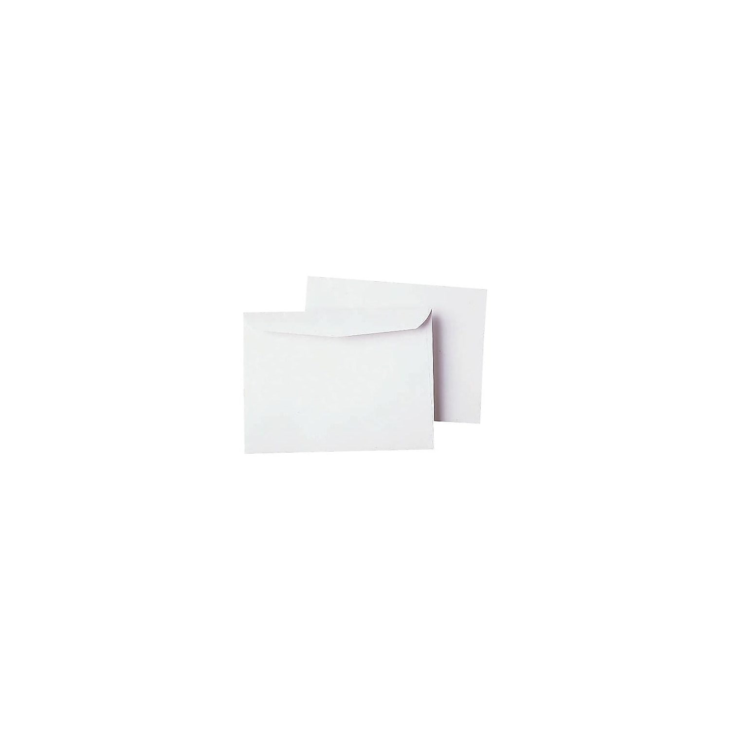 Staples Gummed Flap Side-Opening Booklet Envelopes 6" x 9" White Wove 250/BX 472852